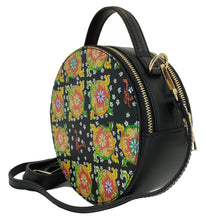 Carica l'immagine nel visualizzatore di Gallery, Borsa modello Tamburello 2024 fiore Caltagirone nero