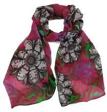 Load image into Gallery viewer, Purple daisy foulard
