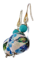 Carica l'immagine nel visualizzatore di Gallery, Orecchini a forma di pallina e turchese