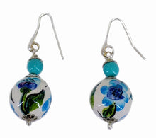 Carica l'immagine nel visualizzatore di Gallery, Orecchini a forma di pallina e turchese