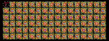 Load image into Gallery viewer, Caltagirone black flowers foulard