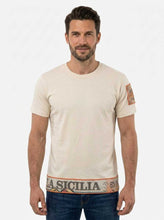 Carica l'immagine nel visualizzatore di Gallery, Maglietta da uomo MODELLO FICHI GIORNALE PATCHWORK(beige)