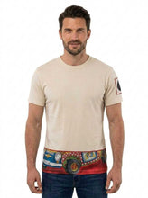 Carica l'immagine nel visualizzatore di Gallery, Maglietta da uomo MODELLO 500 PATCHWORK(beige)