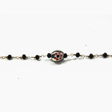Carica l'immagine nel visualizzatore di Gallery, Bracciale in metallo con ceramica, stile rosario
