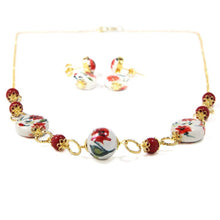 Load image into Gallery viewer, Choker necklace poppies design