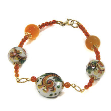 Carica l'immagine nel visualizzatore di Gallery, Bracciale motivo Caltagirone - colore arancio