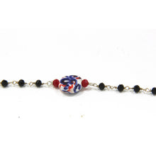 Carica l'immagine nel visualizzatore di Gallery, Bracciale in metallo con ceramica, stile rosario