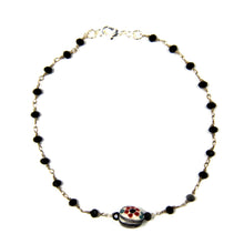 Carica l'immagine nel visualizzatore di Gallery, Bracciale in metallo con ceramica, stile rosario