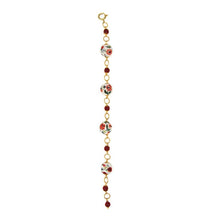 Carica l'immagine nel visualizzatore di Gallery, Bracciale papaveri corallo rosso
