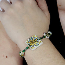 Carica l'immagine nel visualizzatore di Gallery, Bracciale con piastrella verde