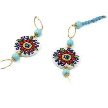 Load image into Gallery viewer, Long necklace with turquoise tiles