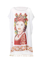 Load image into Gallery viewer, Kaftan with king & queen (white)