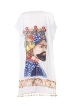 Load image into Gallery viewer, Kaftan with king & queen (white)