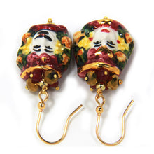 Carica l'immagine nel visualizzatore di Gallery, Orecchini con testa di Caltagirone(bordeaux)
