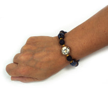 Carica l'immagine nel visualizzatore di Gallery, Bracciale elastico con pallina in ceramica dipinta a mano