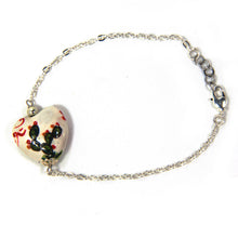 Load image into Gallery viewer, Bracelet with heart-shaped ceramic (prickly pears)