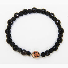 Carica l'immagine nel visualizzatore di Gallery, Bracciale elastico per uomo con lava e ceramica