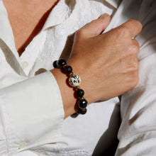 Carica l'immagine nel visualizzatore di Gallery, Bracciale elastico con pallina in ceramica dipinta a mano
