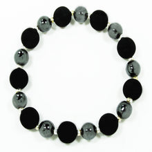 Load image into Gallery viewer, Elastic bracelet with lava from Etna and hematite