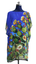 Load image into Gallery viewer, Kaftan with prickly pears (blue)