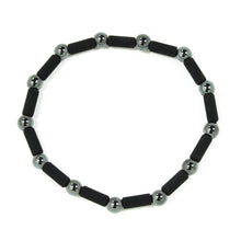 Carica l'immagine nel visualizzatore di Gallery, Bracciale elastico uomo con lava ed ematite
