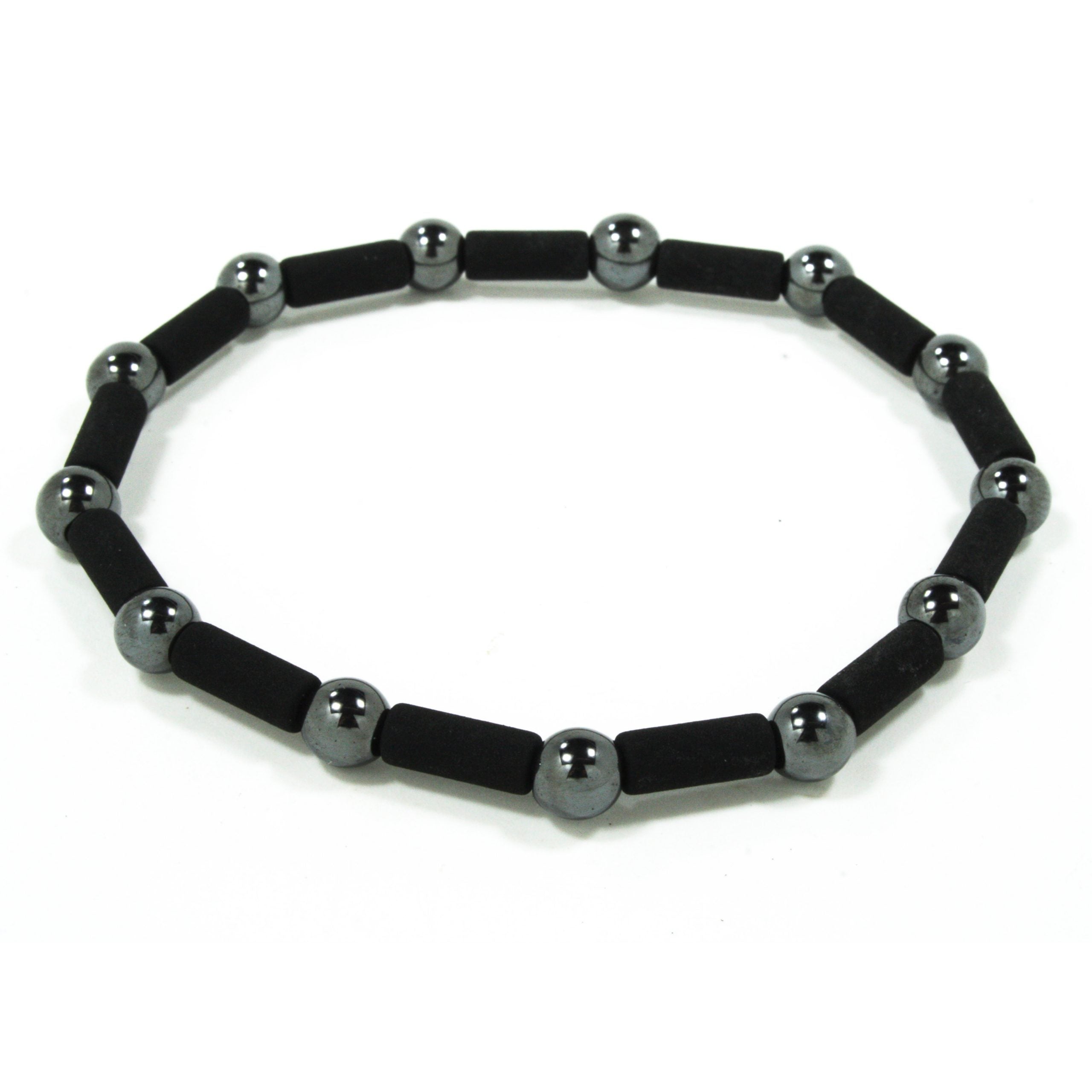 Bracciale Uomo BRAND GIOIELLI Magma 54br009 Acciaio Ematite Acciaio Pietra  lavica - Gioielleria Casano