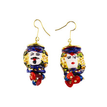 Carica l'immagine nel visualizzatore di Gallery, Orecchini testa di Caltagirone (diversi colori)