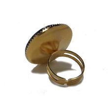 Carica l'immagine nel visualizzatore di Gallery, Anello regolabile con design floreale verde