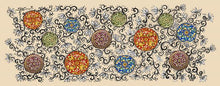 Load image into Gallery viewer, Foulard with Caltagirone plates (beige)