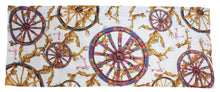 Load image into Gallery viewer, Foulard with cart's wheel (white)