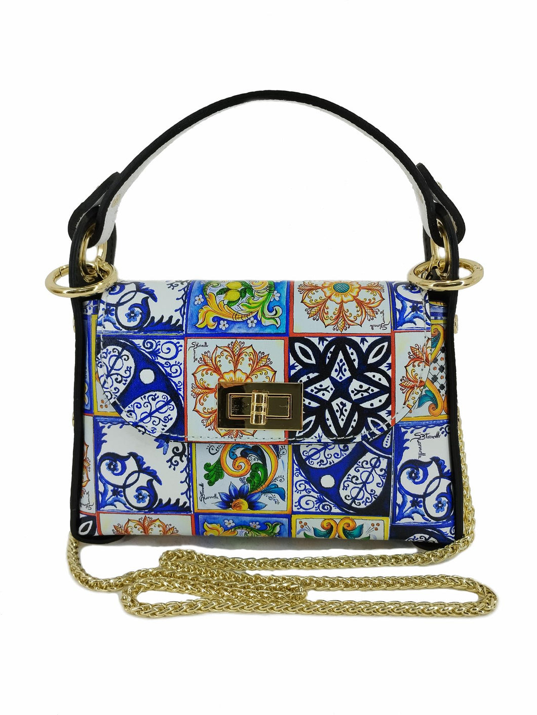 Caltagirone tiles phone holder model bag