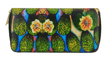 Load image into Gallery viewer, Large blue prickly pear wallet
