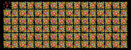 Caltagirone black flowers foulard