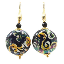 Load image into Gallery viewer, BLACK CALTAGIRONE EARRINGS

