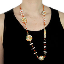 Load image into Gallery viewer, LONG NECKLACE CALTAGIRONE ORANGE

