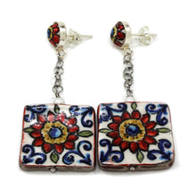 Load image into Gallery viewer, EARRINGS TILE CALTAGIRONE&amp;PEARL
