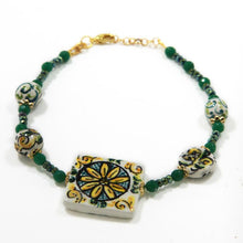 Load image into Gallery viewer, Bracelet with green tiles
