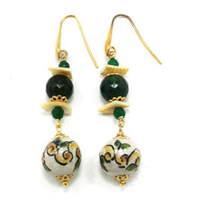 Load image into Gallery viewer, EARRINGS WITH GREEN BALL
