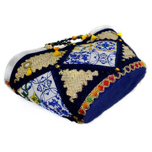 Load image into Gallery viewer, SICILIAN HAND BAG &quot;COFFE &quot; CALTAGIRONE BLUE TILE
