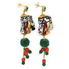 Load image into Gallery viewer, EARRINGS KING&amp;QUEEN EMERALD GREEN
