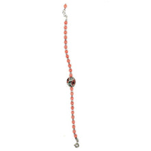 Load image into Gallery viewer, Bracelet with floreal design and coral
