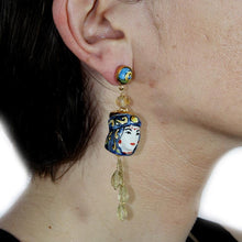 Load image into Gallery viewer, EARRINGS KING QUEEN BLUE
