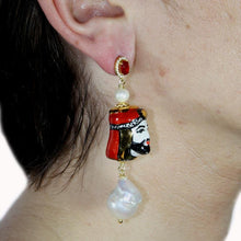 Load image into Gallery viewer, EARRINGS KING&amp;QUEEN RED

