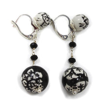 Load image into Gallery viewer, MODERN DESIGN WHITE&amp;BLACK BALL EARRINGS
