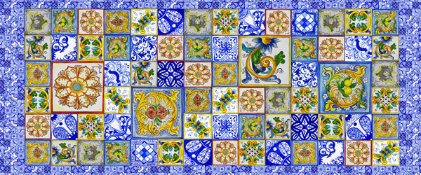 Foulard with Caltagirone tiles