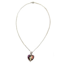 Load image into Gallery viewer, HEART PENDANT WITH HAND PAINTED CERAMIC. MADE IN ITALY.
