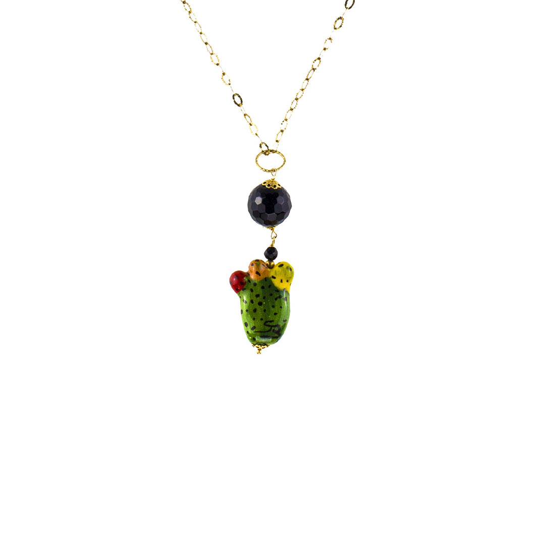 Prickly pears pendant with onyx