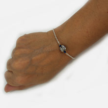 Load image into Gallery viewer, WOMAN METAL BRACELET WITH CERAMIC, ROSARY STYLE. MADE IN ITALY.

