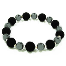 Load image into Gallery viewer, UNISEX BRACELET IN POROUS LAVA FROM ETNA AND COLORED SEMIPRECIOUS STONES. MADE IN ITALY.
