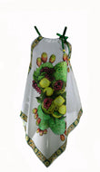 TOP FOR WOMAN WITH SICILIAN PRICKLY PEARS IN 100% COTTON SATIN WITH ARTISTIC PRINTS THAT COME FROM PAINTINGS